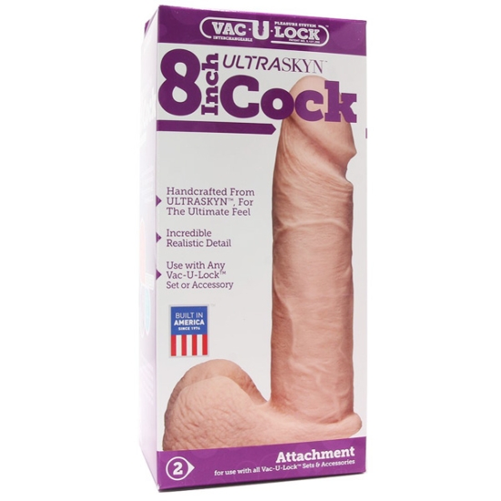 Фаллос-насадка Vac-U-Lock 8" Ultraskyn